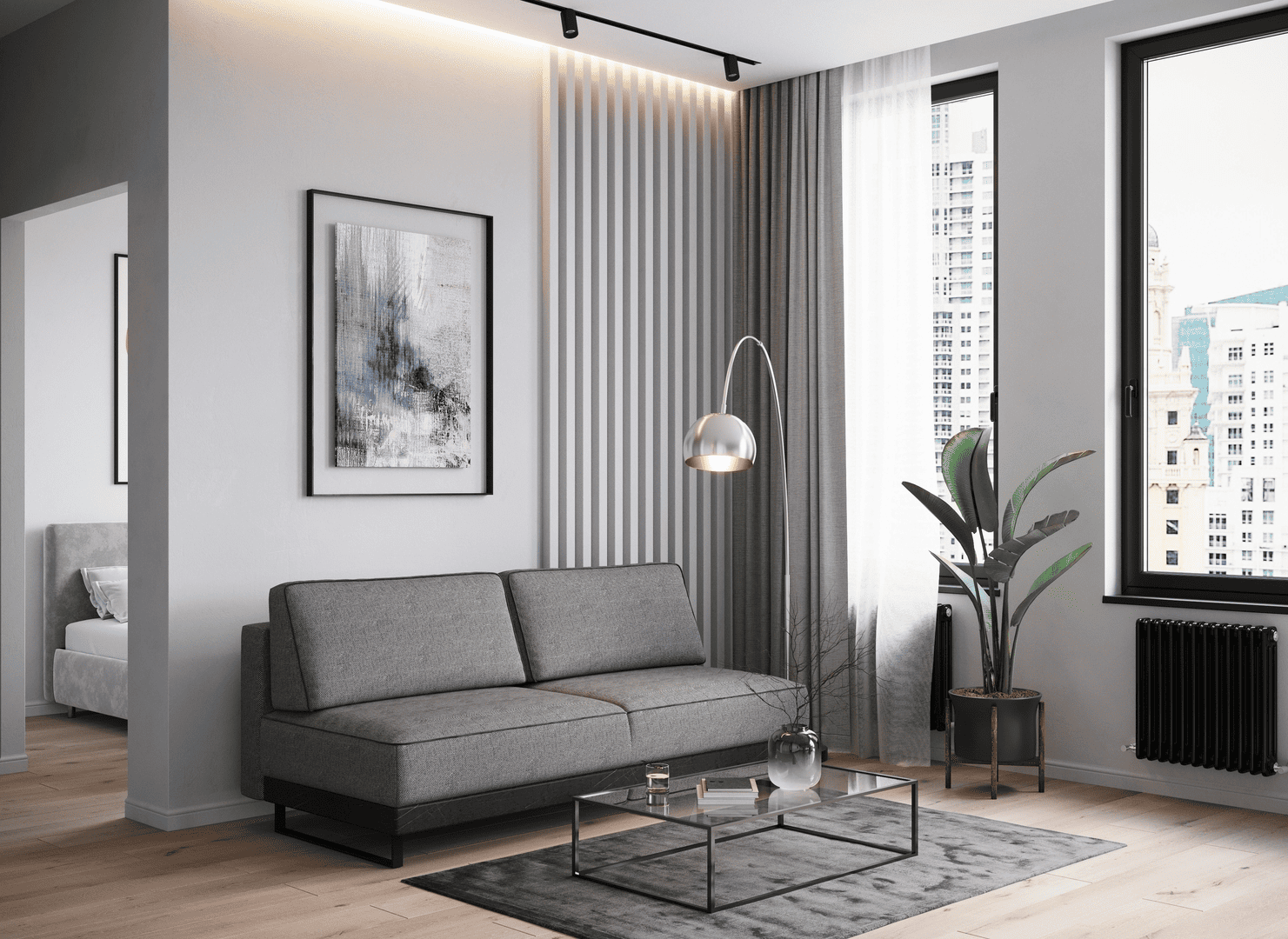 Диван MOON 178 с четкими очертаниями и
        без декоративных элементов отлично впишется в минималистичную гостиную.